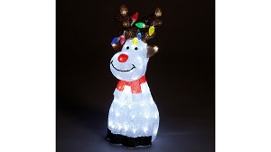 Acrylic Sitting Reindeer 50cm - Multi-Colour | Snowtime